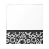 Notitieboek met zwarte en witte florale oplossing notitieblok (Voorkant)