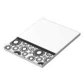 Notitieboek met zwarte en witte florale oplossing notitieblok (Linkerzijde)