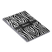 Notitieboek met zwarte en witte zebrastripes (Rechterzijde)