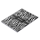 Notitieboek met zwarte en witte zebrastripes (Linkerzijde)