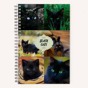 Notitieboek met zwarte katten