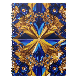 Notitieboek met Zweden Kleuren Abstract Ontwerp