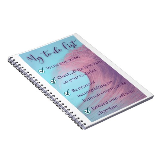 Notitieboek - Mijn lijst om te doen (golfachtergro (Rechterzijde)