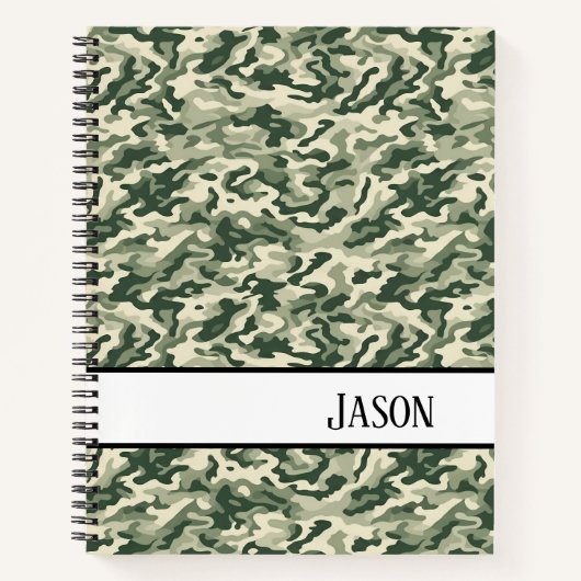 Notitieboek-Militaire Groene Camo Notitieboek (Voorkant)