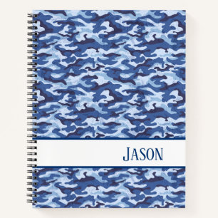 Notitieboek-Military Blue Camo Notitieboek