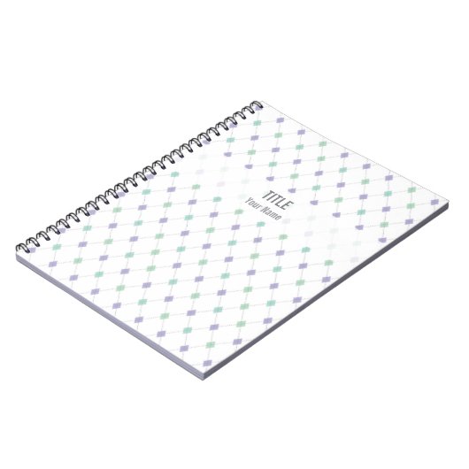  Notitieboek: Mint & Lila Argyle Notitieboek (Linkerzijde)