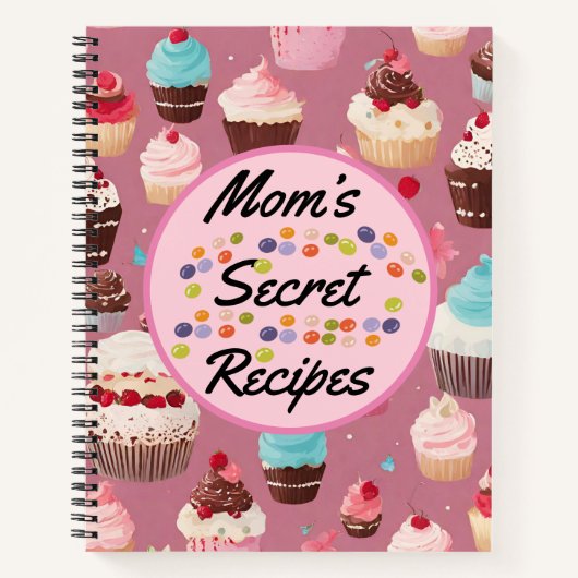 notitieboek "Mom's Secret Recipes" (Voorkant)