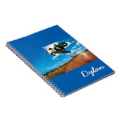 Notitieboek-motorfiets en aangepaste naam notitieboek (Rechterzijde)