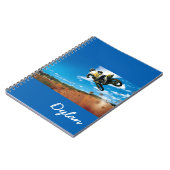 Notitieboek-motorfiets en aangepaste naam notitieboek (Linkerzijde)