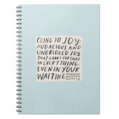 notitieboek "naar vreugde" (Voorkant)