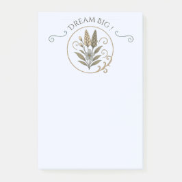 Notitieboek, notitieblok, droom groot. post-it® notes