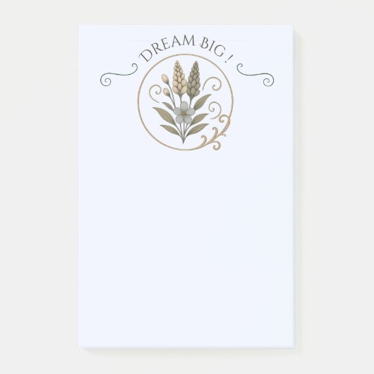 Notitieboek, notitieblok, droom groot. post-it® notes (Voorkant)