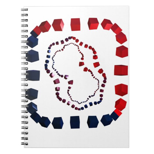 Notitieboek op drie manieren om spiraalvormig te s (Voorkant)
