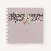 Notitieboek op het Hawaiian Honu en het Plumeria S (Voorkant)