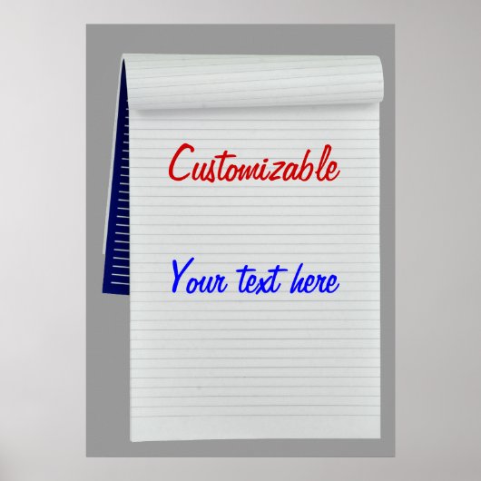 Notitieboek Opmerkingen  Poster (Voorkant)