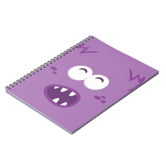 Notitieboek Paars Monster Face (Linkerzijde)