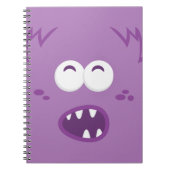 Notitieboek Paars Monster Face (Voorkant)