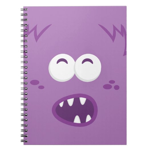 Notitieboek Paars Monster Face (Voorkant)