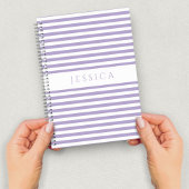 Notitieboek Paarse en witte stripper