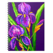 Notitieboek Paarse Iris Flowers (Voorkant)