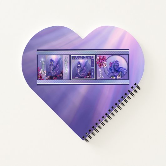 Notitieboek Paarse Oceaan Mermaid (Achterkant)