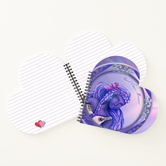 Notitieboek Paarse Oceaan Mermaid (Binnen)