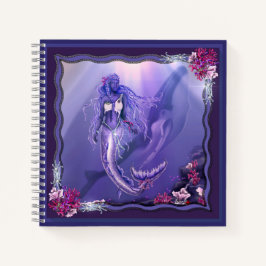 Notitieboek Paarse Oceaan Mermaid