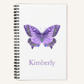 Notitieboek Paarse vlinder (Voorkant)
