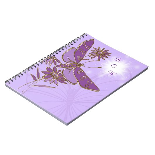 Notitieboek Paarse vlinder (Linkerzijde)