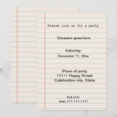 Notitieboek papier kaart (Voorkant / Achterkant)