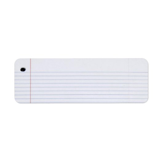 Notitieboek papier label (Voorkant)
