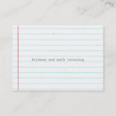 Notitieboek papier visitekaartje (Achterkant)