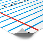 Notitieboek Papieren schoolklaslokaal Poster (Hoek)