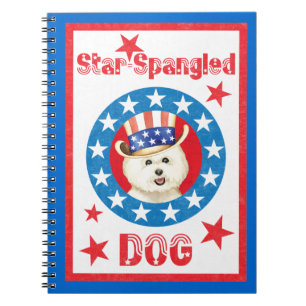 Notitieboek Patriotic Bichon Frise