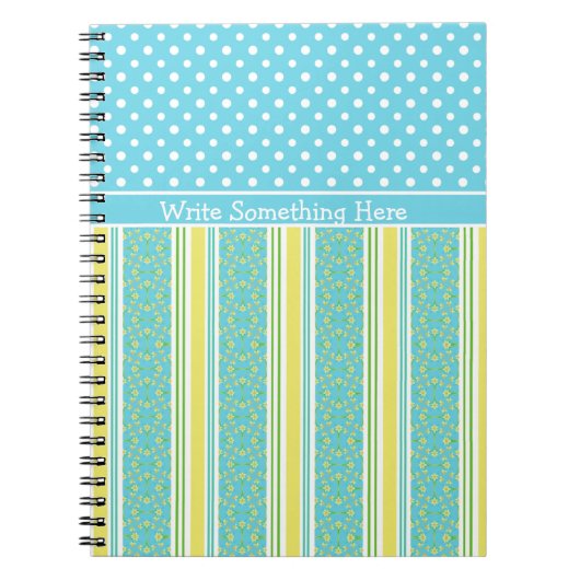 Notitieboek: Personaliseren: Daffodils, Stripes, P Notitieboek (Voorkant)
