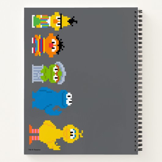 Notitieboek Pixel Sesame Street Characters (Achterkant)