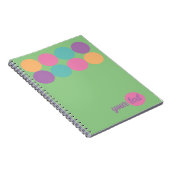 notitieboek polka dot confetti kleurrijk ontwerp (Rechterzijde)