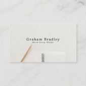 Notitieboek & potlood, Schrijvers Visitekaartje (Voorkant)