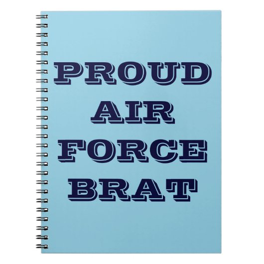Notitieboek Proud Air Force Brat (Voorkant)