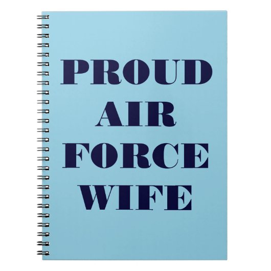 Notitieboek Proud Air Force Wife (Voorkant)