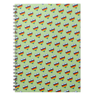 Notitieboek Rainbow Heart Pattern