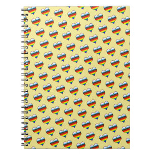 Notitieboek Rainbow Heart Pattern