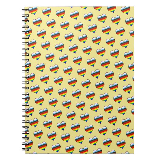 Notitieboek Rainbow Heart Pattern (Voorkant)