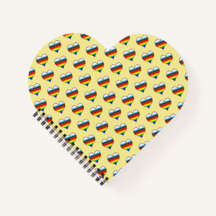 Notitieboek Rainbow Heart Pattern