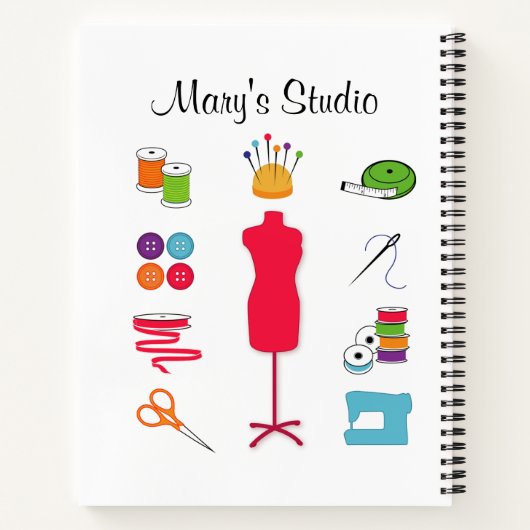 Notitieboek rechts naaien (Achterkant)