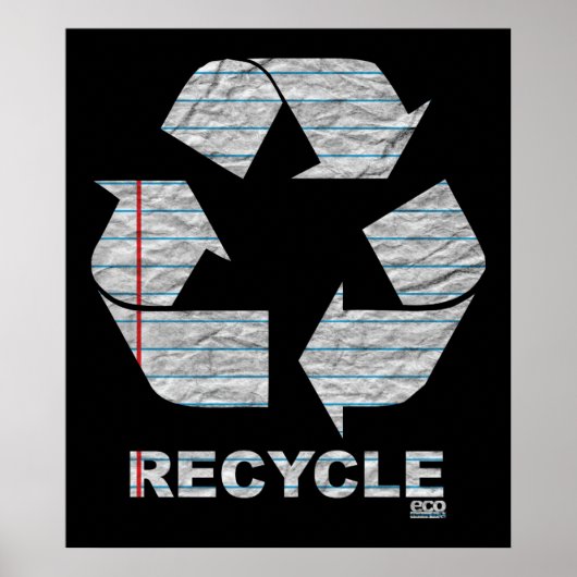 Notitieboek Recyclen Poster (Voorkant)