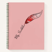 Notitieboek - Red Feather Pen (Voorkant)