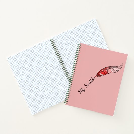 Notitieboek - Red Feather Pen (Binnen)