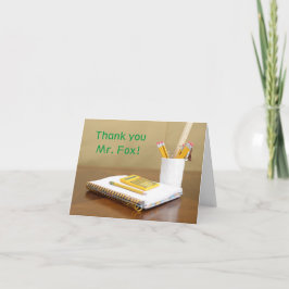 Notitieboek & Rekenmachine Dag van de Leraar Waard Bedankkaart