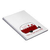 NOTITIEBOEK |  Rode Camper | Personaliseer het! (Rechterzijde)